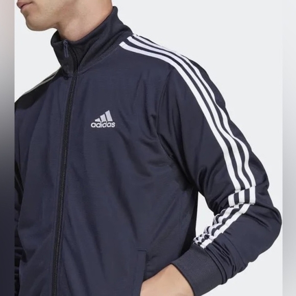 Adidas Tracksuit Mens 3 Stripes Blue & White Jacket & Joggers Size Small (NWT) - Picture 6 of 7